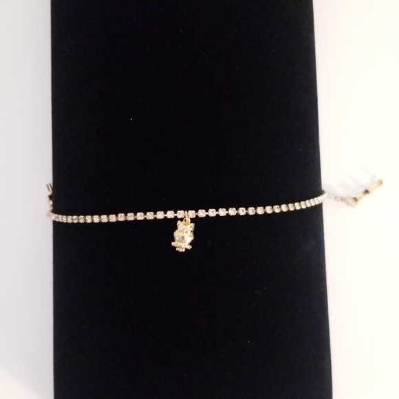 Vintage Gold/Diamond Owl tennis bracelet